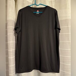 Hanes Black and pink V-Neck Short Sleeve Tee (2)